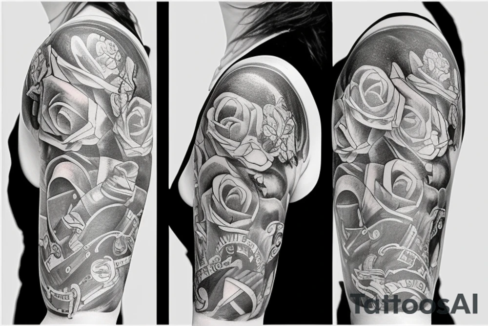 Sleeve tattoo for women mechanics tattoo idea