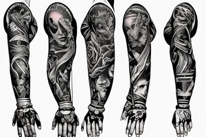 Sleeve tattoo for women mechanics tattoo idea