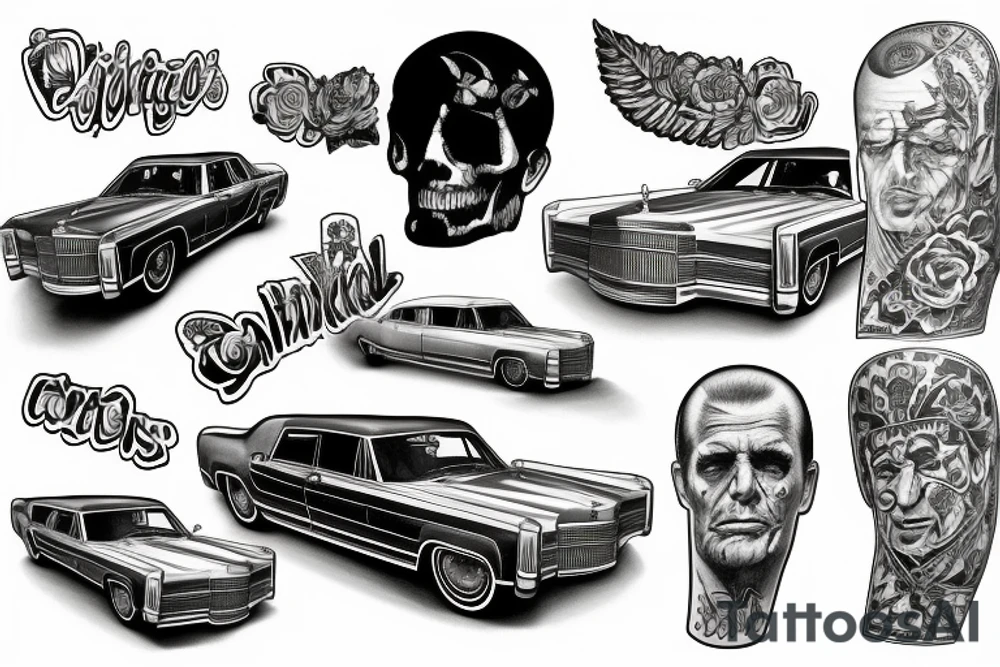 1967 Lincoln Continental tattoo for arm tattoo idea