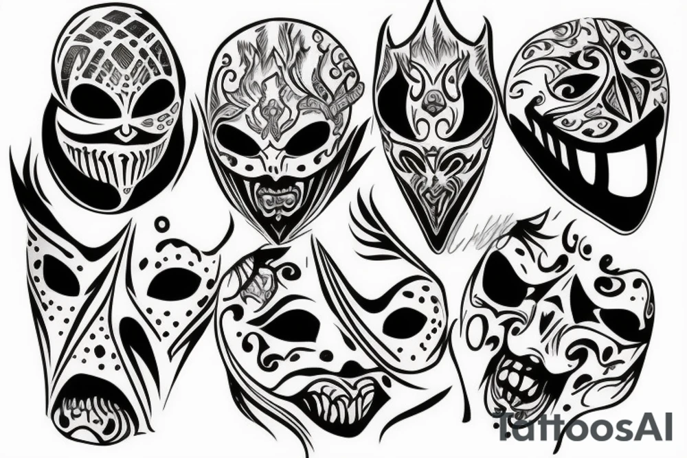 Mask from scream tattoo idea