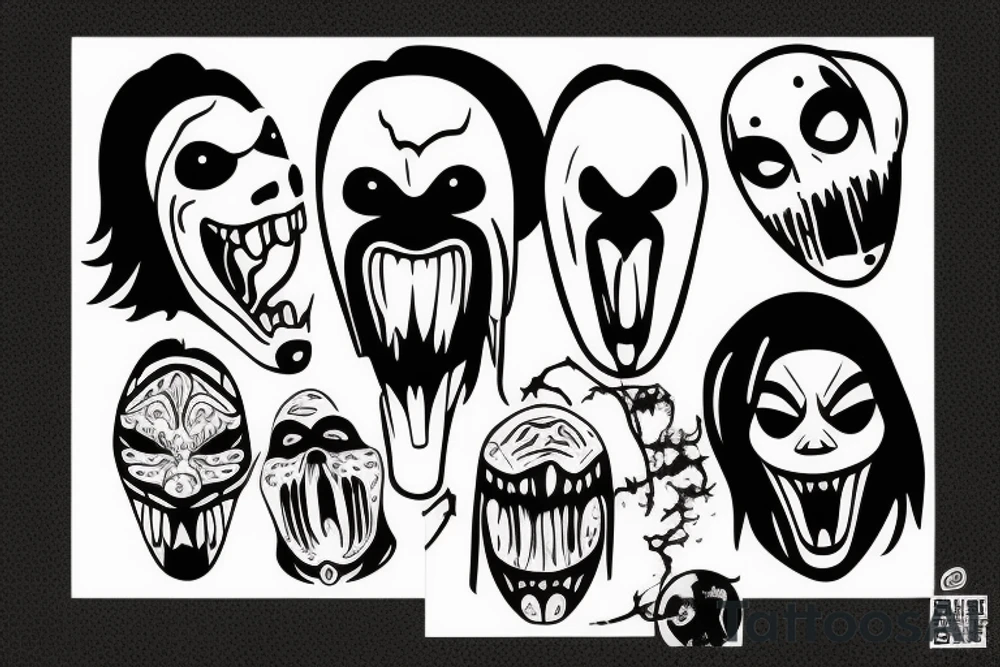 Scream Mask from the movie scream tattoo idea