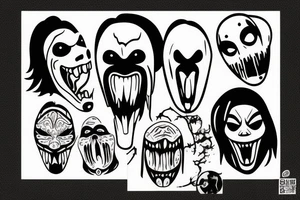 Scream Mask from the movie scream tattoo idea