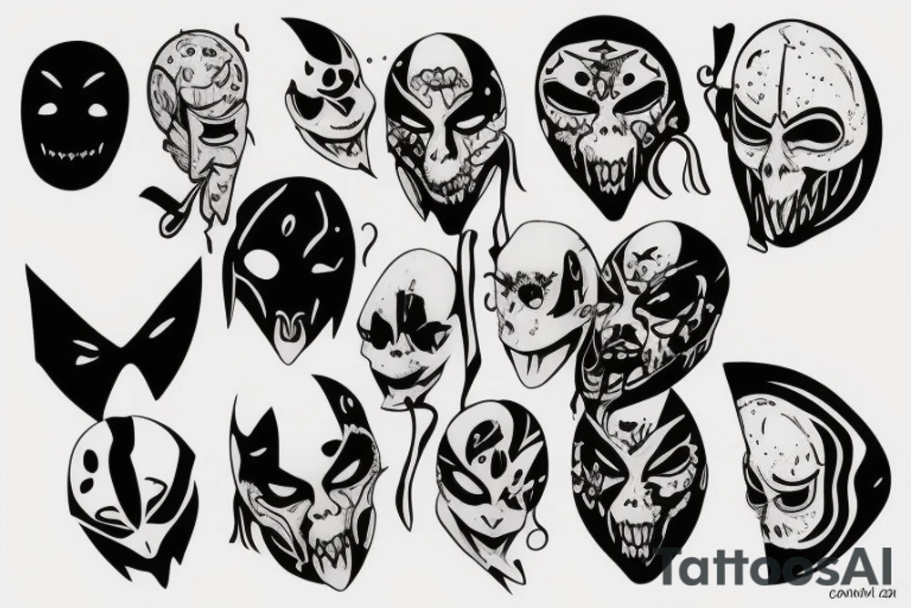 The actual mask from the movie 'Scream' tattoo idea