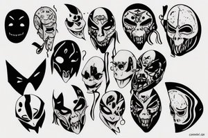 The actual mask from the movie 'Scream' tattoo idea