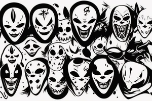 The actual mask from the movie 'Scream' tattoo idea
