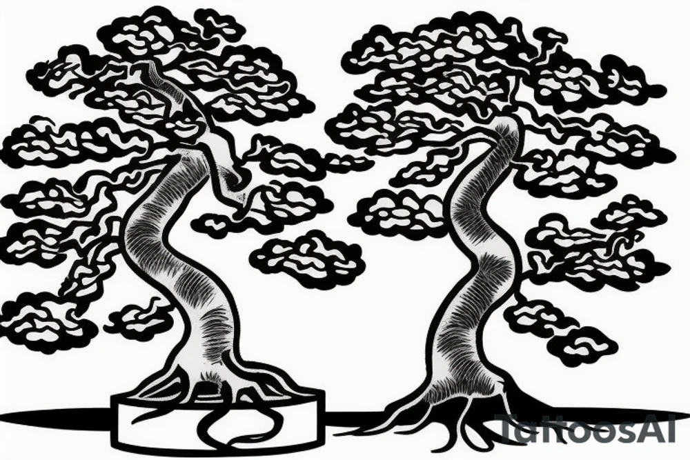 bonsai tree tattoo idea