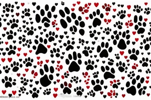 lots of basic stars and hearts and music notes and kitty paw prints and 2 larger paw prints done in full color with lots of color and full left arm tattoo idea