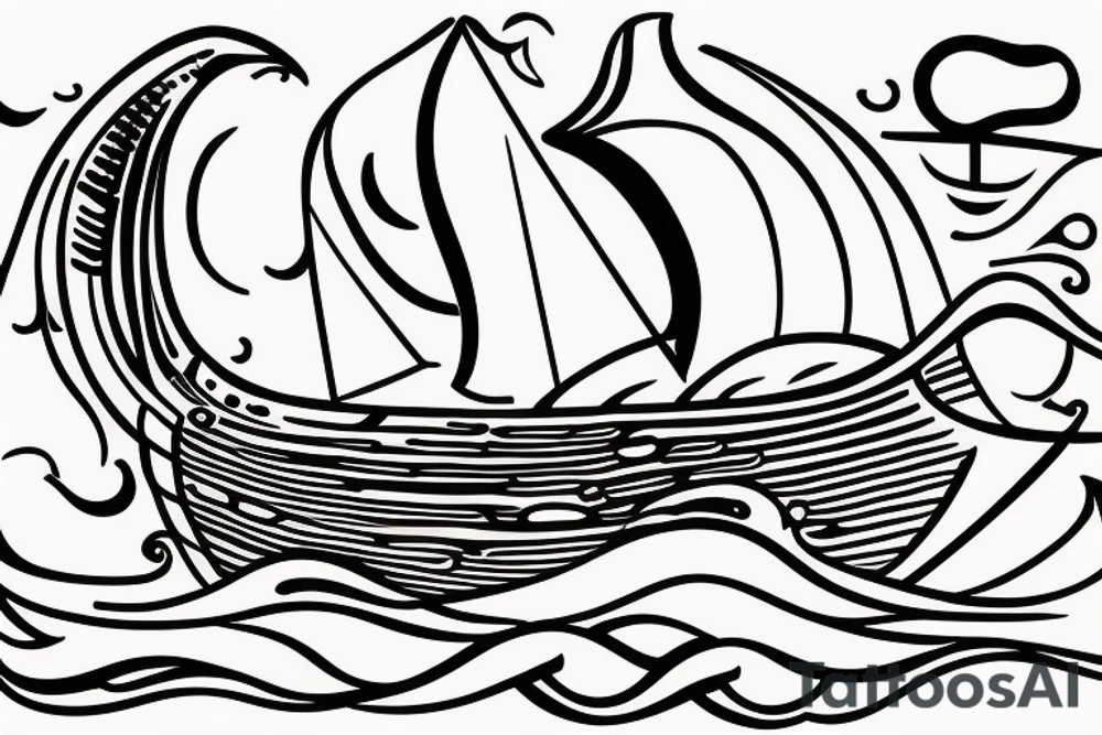 viking ship sailing away from shore on fire tattoo idea viking ship sailing away from shore on fire tattoo idea