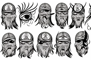 one eyed viking tattoo idea