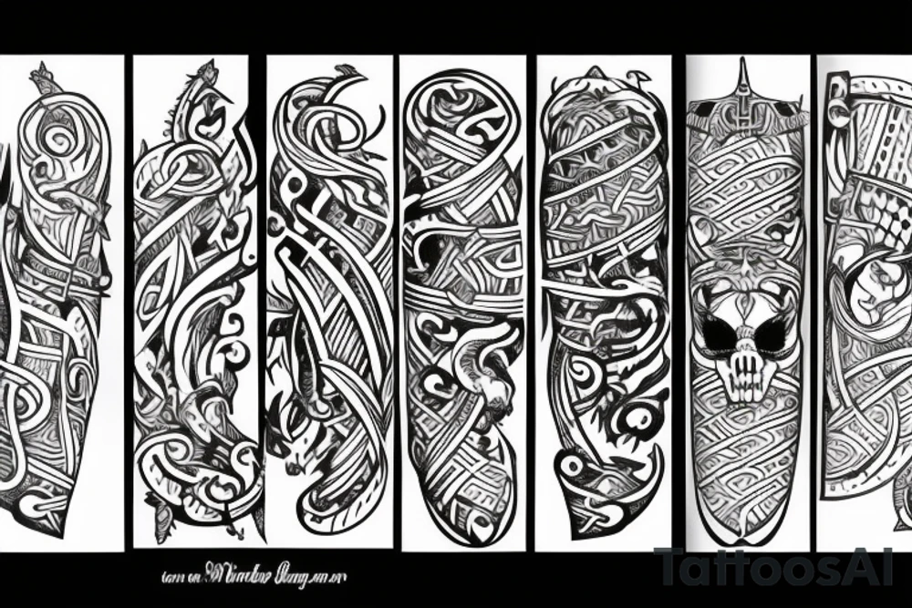 viking ship tattoo idea