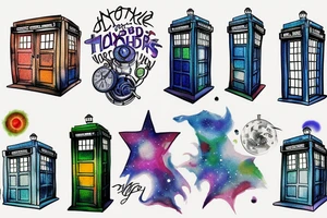 TARDIS Hitch hiker's guide to the Galaxy tattoo idea
