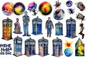 TARDIS Hitch hiker's guide to the Galaxy tattoo idea