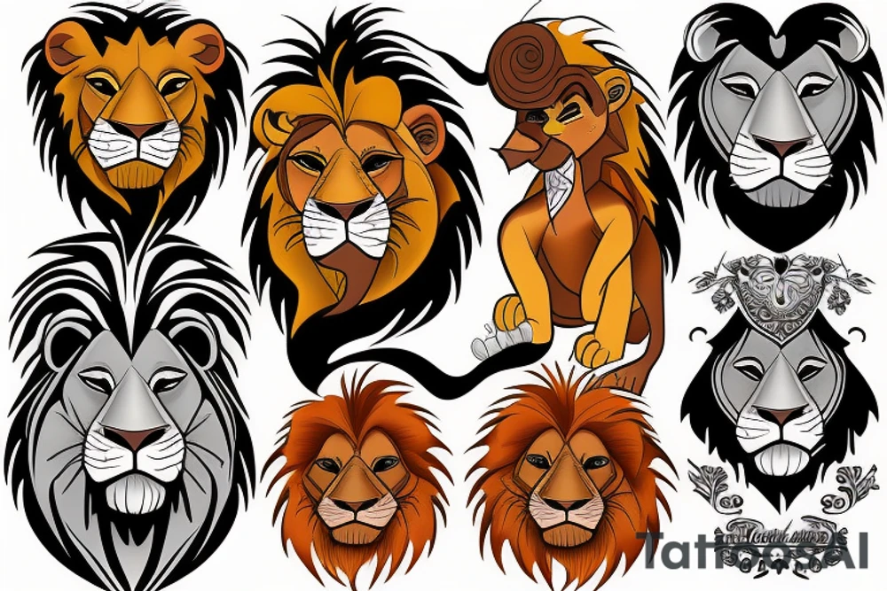 Lion king tattoo idea