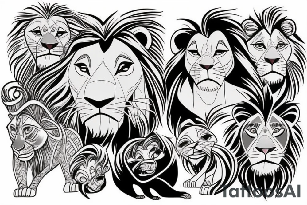 Lion king tattoo idea