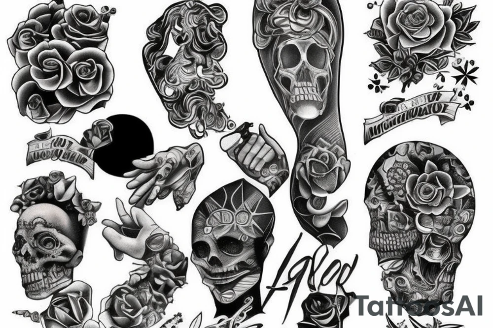 Full arm tattoo for how far I've gone in life tattoo idea