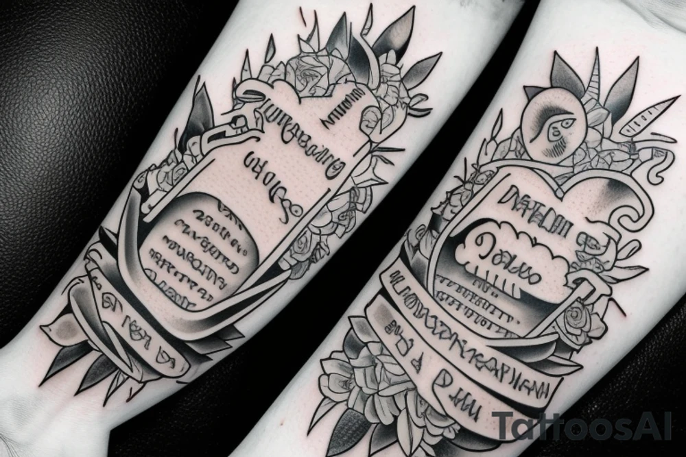 two sons names tattoo idea