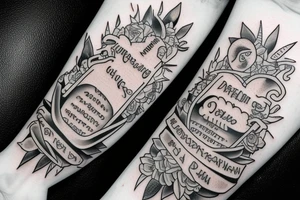 two sons names tattoo idea