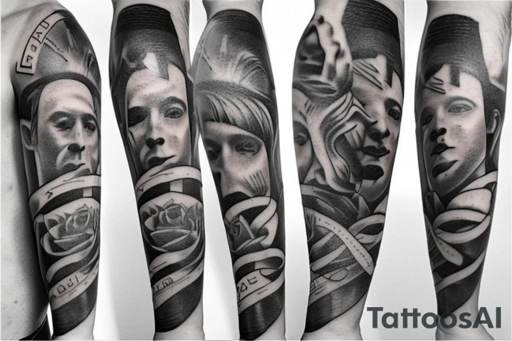 Father and sons tribute tattoo idea