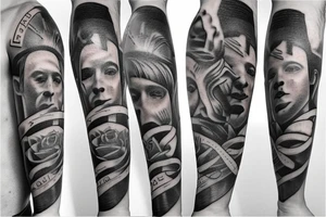 Father and sons tribute tattoo idea