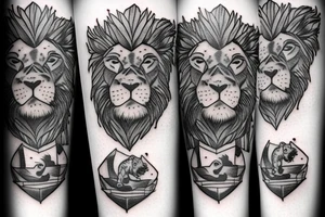 Lion and cubs tattoo idea