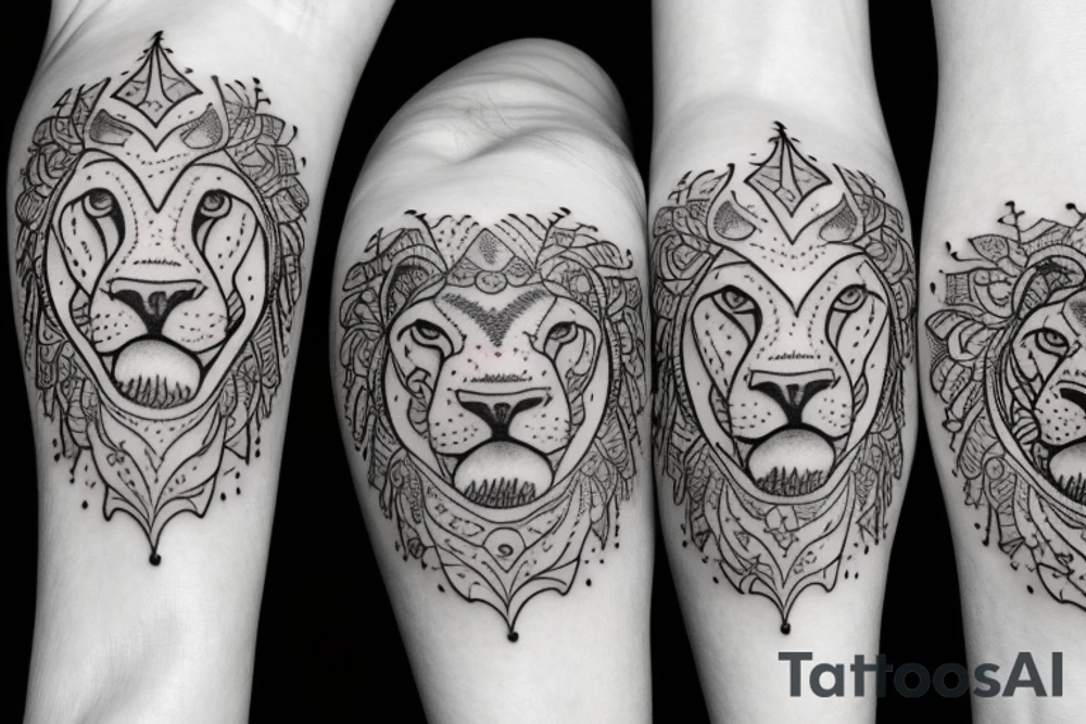 Lion and cubs tattoo idea