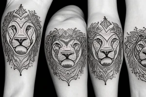 Lion and cubs tattoo idea