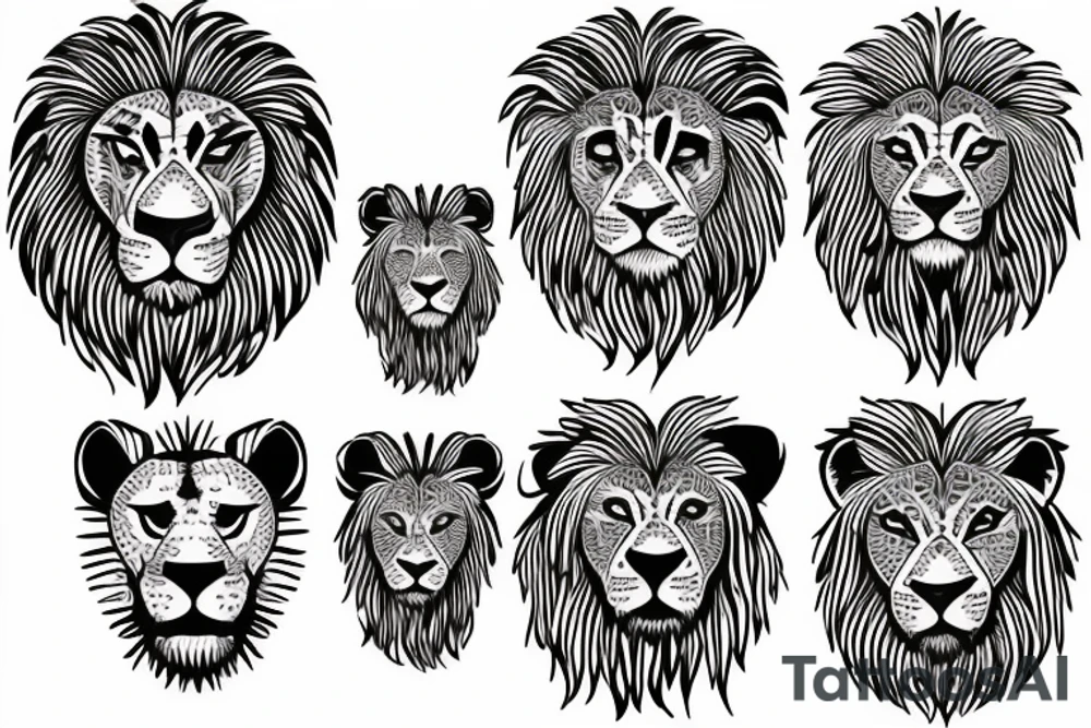 Lion and cubs tattoo idea