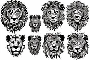Lion and cubs tattoo idea