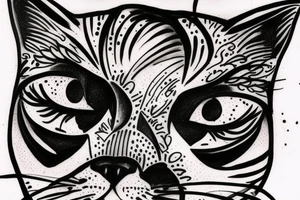 Cat twin cat mirror image tattoo idea