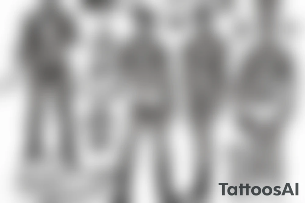 mongolian soldiers , chicago gang, money, weed and love tattoo idea