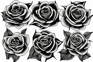 Fire roses tattoo idea