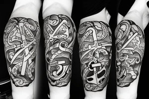 Anchor outline tattoo idea