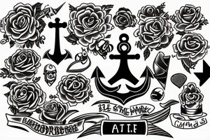 Anchor outline tattoo idea