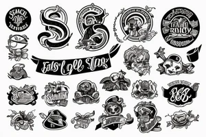 Old school trad ribbon banner tattoo idea