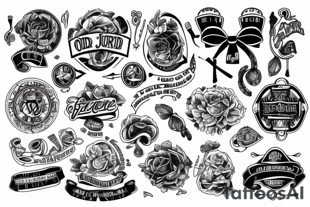 Old school trad ribbon banner tattoo idea