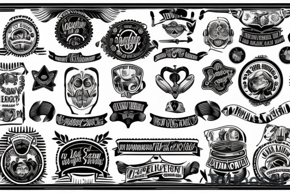 Old school trad ribbon banner tattoo idea