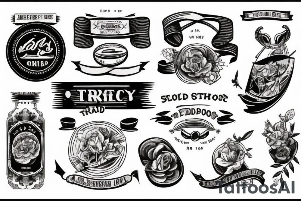 Old school trad ribbon banner tattoo idea
