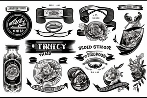 Old school trad ribbon banner tattoo idea