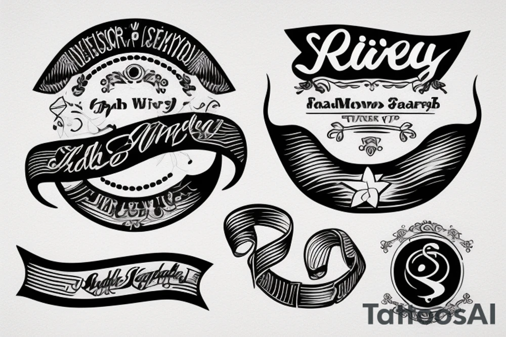 Old school trad ribbon banner tattoo idea