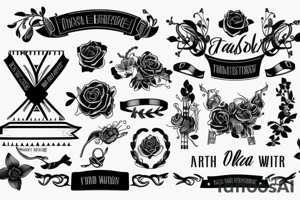 Old school trad ribbon banner tattoo idea