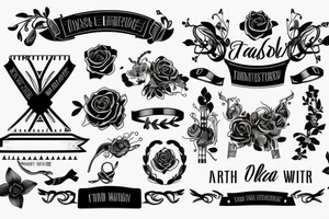 Old school trad ribbon banner tattoo idea