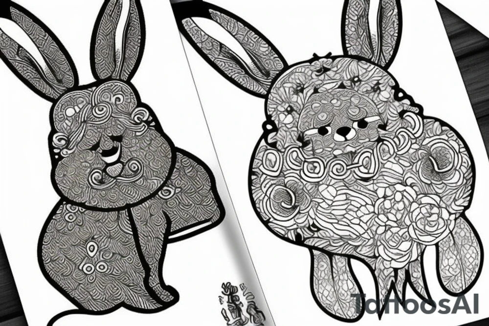 rabbit asian tattoo idea