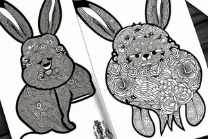 rabbit asian tattoo idea