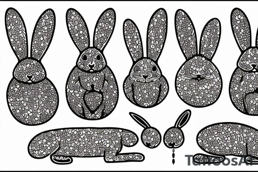 lucky rabbit tattoo idea