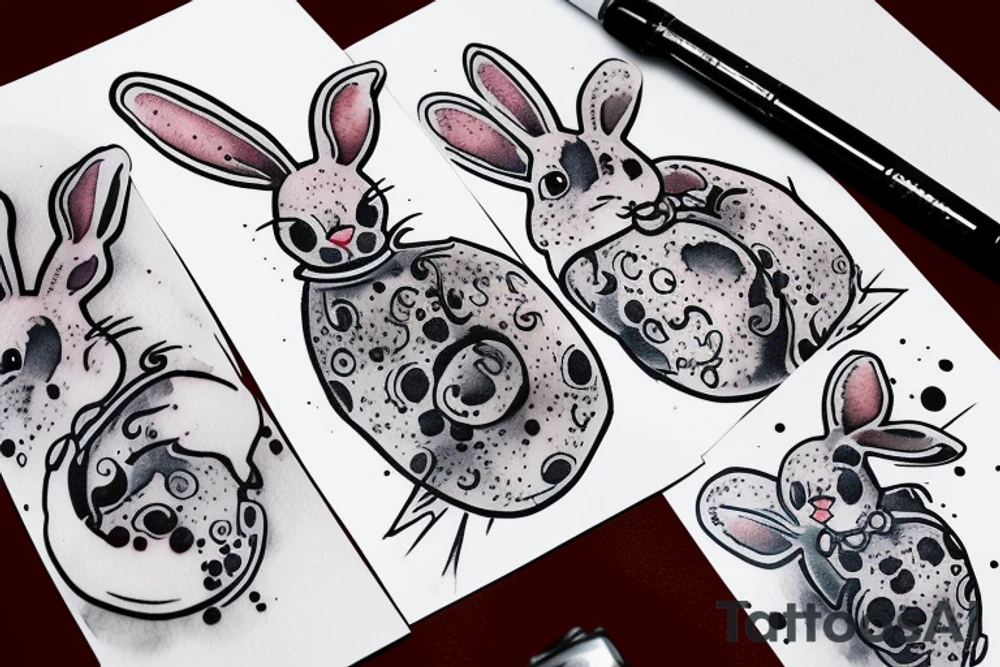 lucky rabbit tattoo idea