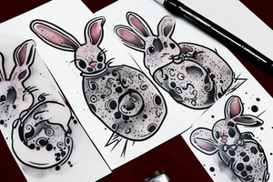 lucky rabbit tattoo idea