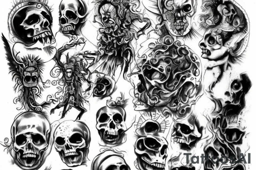 I want the 7 layers of hell from the poem " Dantes Inferno" in spiral going down my leg. tattoo idea
