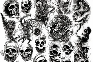 I want the 7 layers of hell from the poem " Dantes Inferno" in spiral going down my leg. tattoo idea