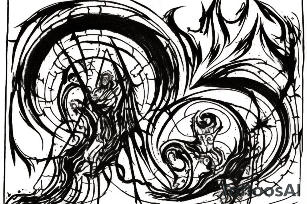 I want the 7 layers of hell from the poem " Dantes Inferno" in spiral going down my leg. tattoo idea