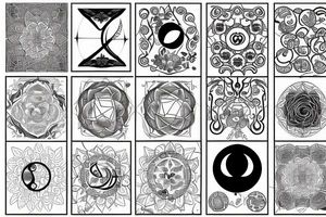 Cancer zodiac with moon and flowers tattoo idea